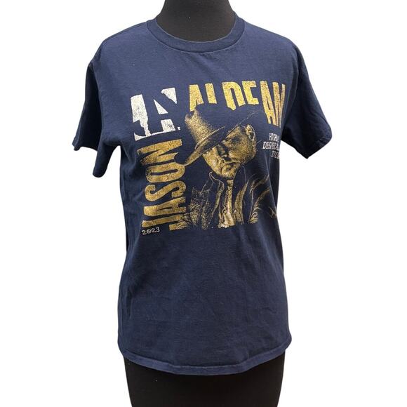 Jason Aldean 2023 Tour Tee Navy S EUC - Picture 2 of 7